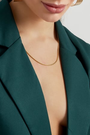 necklace twisted thin - Gold color-2.0mm h5 Picture3